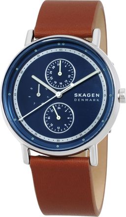 Skagen Signatur Chronograph Quartz Blue Dial Mens Watch SKW6943
