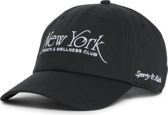 Sporty & Rich NY 94 Cotton Twill Baseball Cap in Faded Black at Nordstrom