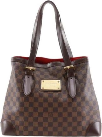 Louis Vuitton Pre-owned Damier Tote Bag - Dames - Vintage Shopper - Bruin - ONE Size - Vintage