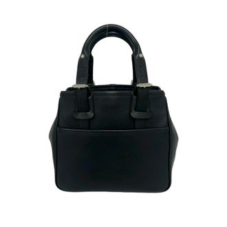Burberry Black Leather Handbag Tote Bag (Pre-Owned)