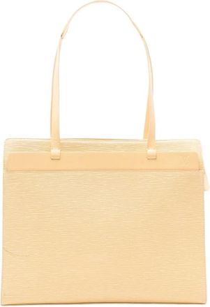 Louis Vuitton Pre-owned Tote Bags, female, Yellow, Size: ONE SIZE Pre-owned Structured Leather Tote Bag