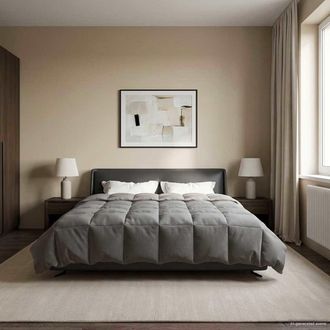 vidaXL Vidaxl Duvet Estivo Trapuntato Grigio Chiaro 240 X 260 Cm