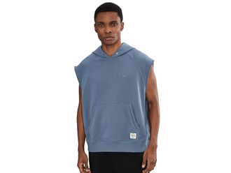 Nike Athletic Club Dri-FIT Fleece Sleeveless Training Hoodie Mens Sweatshirt Diffused Blue/Diffused Blue : 2XL, Cotton/Polyester