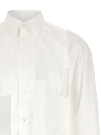 Comme Des Gar&ccedil;ons Mens Geometric Cut-Out Shirt