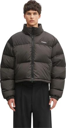 VETEMENTS Iconische Boxy Puffer Jas - Heren - Gewatteerde jassen - Zwart - XL - Leer - Jassen