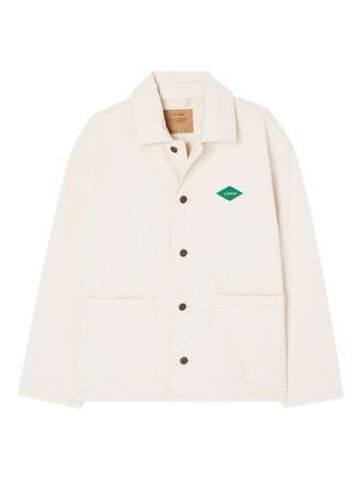 American Vintage Datcity denim jack met logopatch - Beige