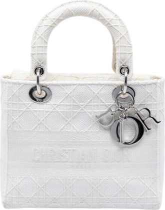 Dior Pre-owned Lady D-Lite - Dames - Vintage Handtas - Wit - ONE Size - Vintage