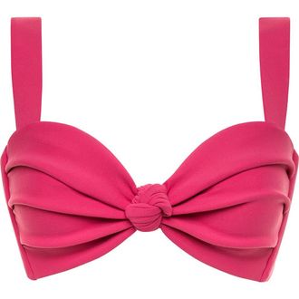Montce Swim Hayden Knotted Bikini Top in Raspberry at Nordstrom Rack, Size X-Large