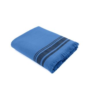 Febronie Fouta toalla xxl algod&oacute;n 180x200 azul vaquero / negro