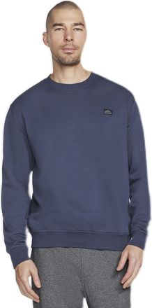 Skechers Mens Skech-Sweats Definition Crew Pullover Sweater, Blue Nights, XL