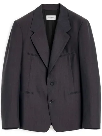 Christophe Lemaire Enkele rij knopen blazer met gem&ecirc;leerden twill - Grijs