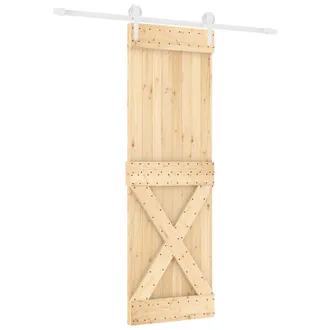 vidaXL Puerta Corredera Natural Y Blanco 70 X 210 Cm Vidaxl