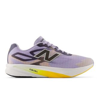 New Balance Hombre Flite-R en P&uacute;rpura/Naranja/Gris, Talla 41.5