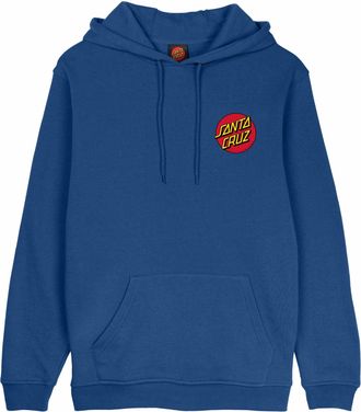 Santa Cruz Kapuzenpullover SANTA CRUZ CLASSIC DOT CHEST HOOD, Herren, Gr. L, rich navy, Obermaterial: 80% Baumwolle, 20% Polyester, Pullover Kapuzenpullover, f&uuml;r