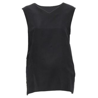 Marni acetate panelled back hem sleeveless boxy top