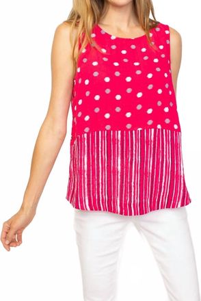 Habitat Express Mix Side Button Tank Top In Rose