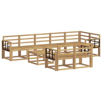 vidaXL Conjunto De Sof&aacute;s De Exterior 9 Pcs Blanco Vidaxl
