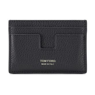 Tom Ford Accessoires, Heren, Zwart, ONE Size, Leer, Grain Leather Cardholder