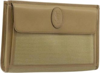 Saint Laurent Pre-owned Clutches, female, Beige, Size: ONE SIZE Pre-owned Clutch Bag