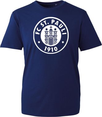 Generic Support Your Favorite Team Vintage FC St. Pauli 1910 Logo T-Shirt - Perfect for Football Enthusiasts, Gift Unisex Tee Top (Navy, M Years)