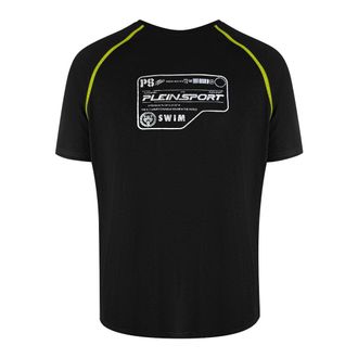 Plein Sport Prestaties Korte Mouw Logo T-shirt in Zwart