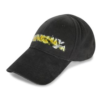 Balenciaga Messy Spray Katoenen Pet - Heren - Petten - Zwart - M - Katoen - Accessoires