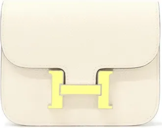 Herm&egrave;s White Epsom Leather Wallet (Bi-Fold) (Pre-Owned)