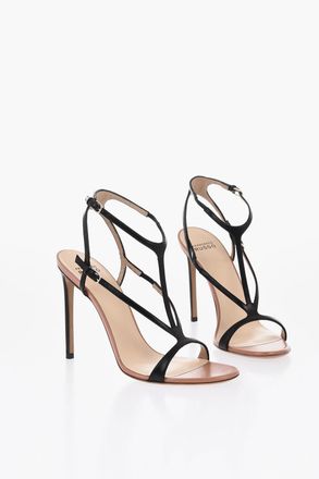 Francesco Russo Leather T-Bar Sandals with Stiletto Heel 11cm Francesco Russo