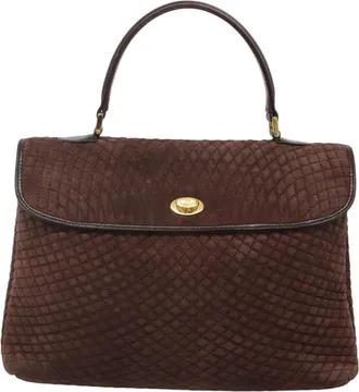 Bally Brown Suede Handbag (Pre-Owned)