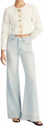 Derek Lam Coralie High Rise Wide Leg Jeans In Cooper Light