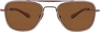 Mr. Leight NAVIGATOR S Polarized Mojave Brown Navigator Unisex Sunglasses ML4034 BZ-12KG-AM/MOJBRN PLR 51
