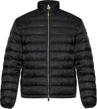 Versace Zwarte Ritsjas Elastische Manchetten Zakken - Heren - Winterjassen - Zwart - 3XL - Jassen