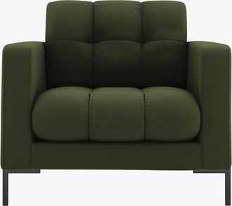 BLOOMINGLOFT Designsessel Mamaia mit Strukturstoff - Grün