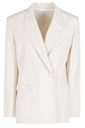 Isabel Marant Ecru Calie GB Double-Breasted Acetate-Blend Blazer