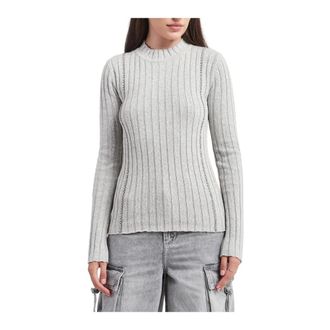 Patrizia Pepe Patrizia Pepe, Round-neck Knitwear, female, Gray, Size: S Maglia