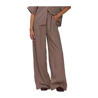 By-Bar Amsterdam Dames Broeken Celin Stripe Pants - Dames - Broeken - Bruin - Maat: M