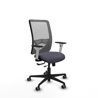 Piqueras y Crespo Silla De Oficina Piqueras Y Crespo Zulema Gris Oscuro Reposabrazos Blancos