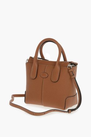 Tod's Borsa a Mano in Pelle Martellata con Tracolla Removibile Tods