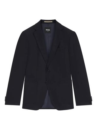 BOSS single-breasted blazer - Blue