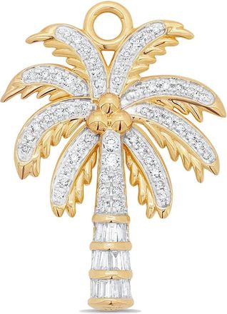 Sara Weinstock 18kt geelgouden bedel met diamant en palmboompatroon