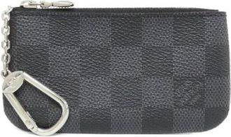 Louis Vuitton Pre-owned Accessories, male, Gray, Size: ONE SIZE Pre-owned Pochette Cl&eacute; Damier Graphite Card Key Case