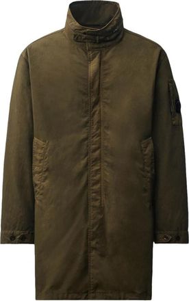 C.P. Company Twill Hooded Fishtail Parka - Heren - Parka Jassen - Groen - M - Leer - Jassen
