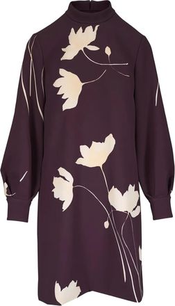 Lela Rose Abito corto con stampa a fiori - Marrone