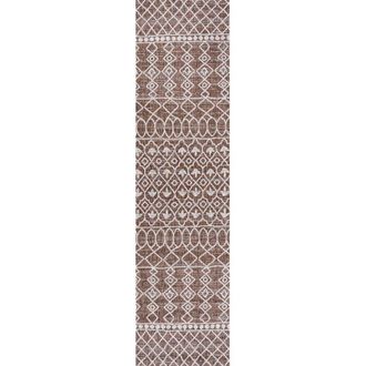 Jonathan Y Designs Kafel Bohemian Indoor/Outdoor Area Rug in Brown/beige at Nordstrom, Size 4Ft 0In X 6Ft 0In