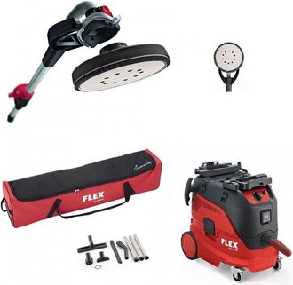 Flex Ge7 Jirafa + Funda + Aspirador 30 L Vce 33 Ac + 2 Cabezales Lijadores Flex 920112