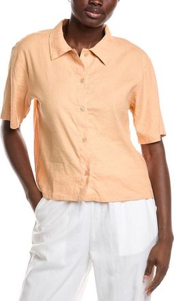 Monrow Short Sleeve Linen Vacation Shirt
