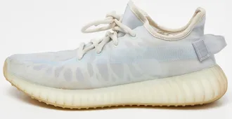 adidas Blue/White Mesh Boost 350 V2 Mono Ice Sneakers Size 39 1/3