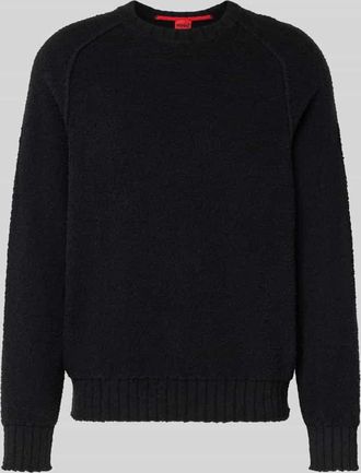 HUGO BOSS Relaxed Fit Pullover aus Baumwoll-Mix Modell SAN CHRISTOPHER in Black, Größe XXL
