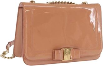 Ferragamo Pre-owned Cross Body Bags, female, Pink, Size: ONE SIZE Pre-owned Leather Cross Body Bag
