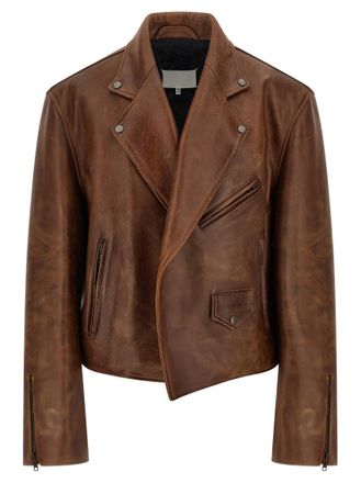 Maison Margiela Brown Notched Lapel Jacket